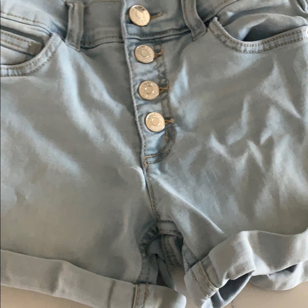 Denim high rise shorts. Kids size 12